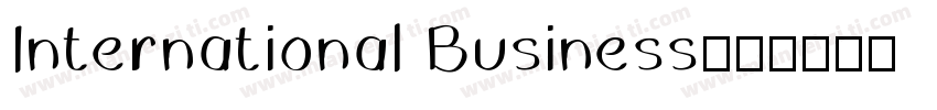 International Business字体转换